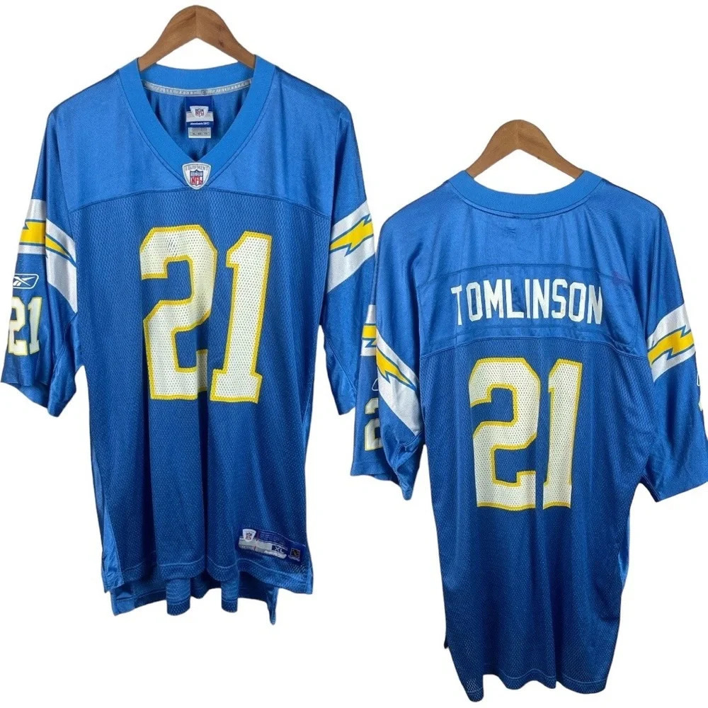 TS686 Mens Reebok NFL Equipment LaDainian Tomlinson Chargers Football Jersey XL